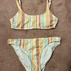 Striped bikini!! Size large!!